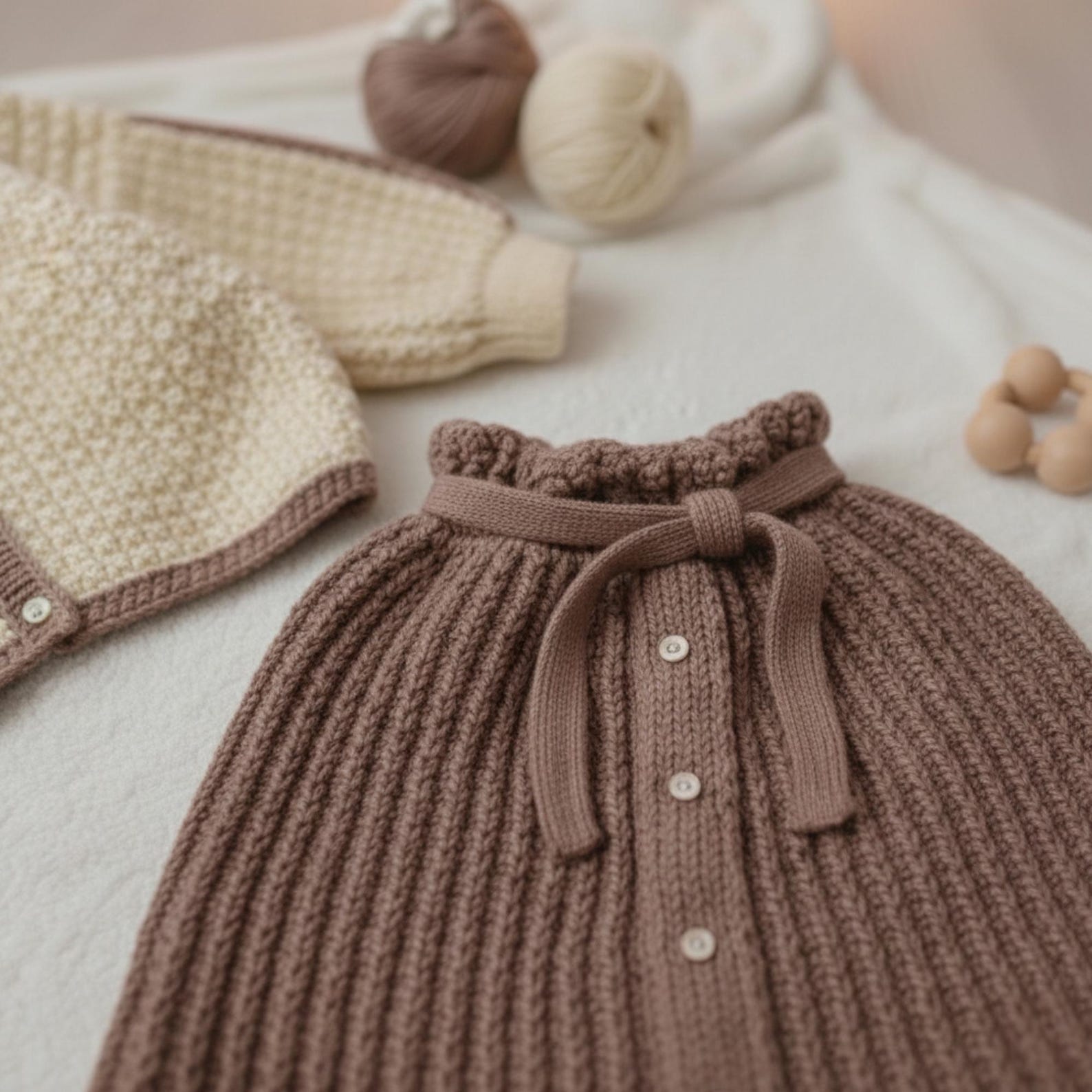 Handmade Crochet Baby Girl Outfit – Cozy Fall & Winter Set | Nestboria