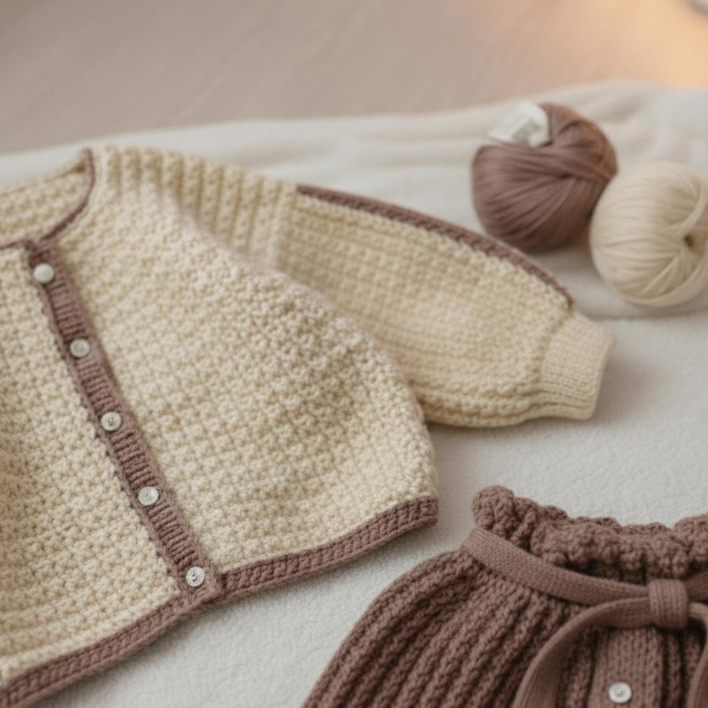 Handmade Crochet Baby Girl Outfit – Cozy Fall & Winter Set | Nestboria