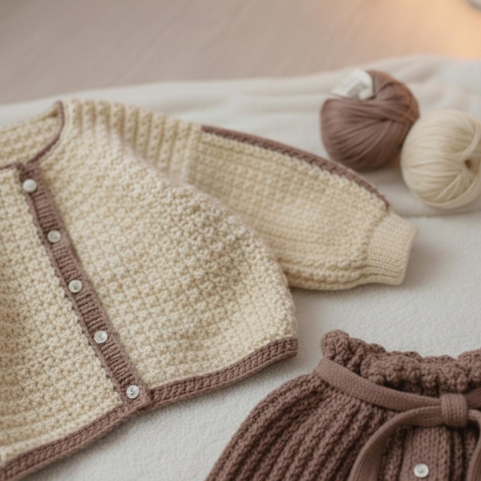 Handmade Crochet Baby Girl Outfit – Cozy Fall & Winter Set | Nestboria